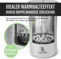 Bjørn Liebdhal French Press Edelstahl Kaffeemaschine Auch Für Camping : 0.6 Liter -Kaffeegetränkeladen 778d03e1698cf02462e28806679b215a