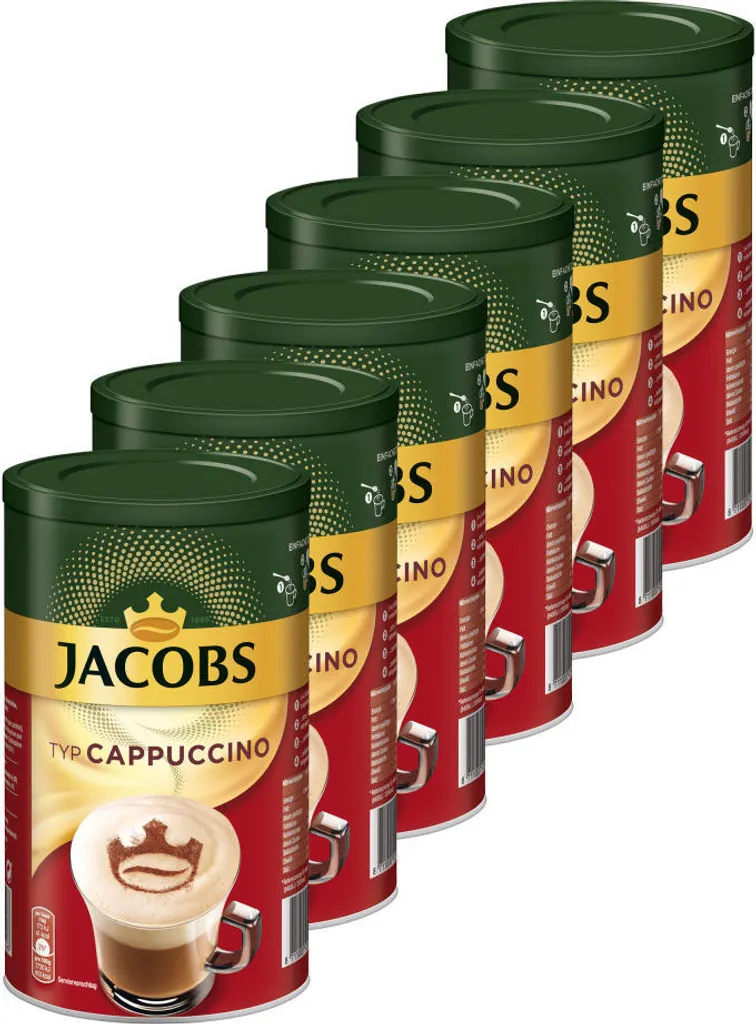 JACOBS Typ Cappuccino 6 X 400 G Dosen Feine Cremigkeit - Viel Schaum 7 JACOBS Typ Cappuccino 6 X 400 G Dosen Feine Cremigkeit - Viel Schaum – Bild 7