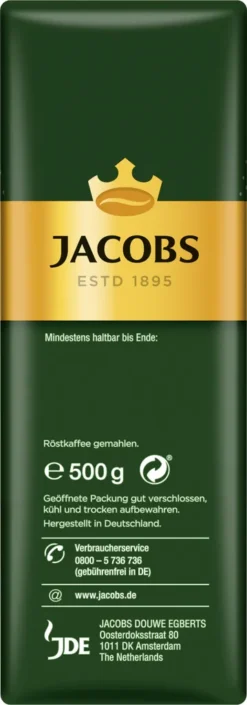 Jacobs Filterkaffee Krönung Kräftig | Gemahlen | 500g -Kaffeegetränkeladen 78f2b22287bdf428948bccbc8c06038b