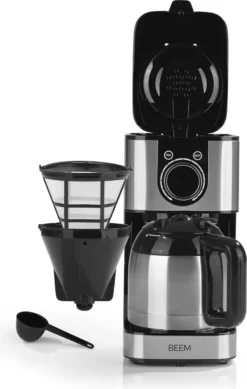 BEEM FRESH-AROMA-SWITCH Filterkaffeemaschine - Thermo Edelstahl 1 L Thermoskanne Bedienrad 24h-Timer 800 W Für 4-8 Tassen Kaffeemaschine Timer -Kaffeegetränkeladen 79dc4a11933dabb0479e0b5327052dc8