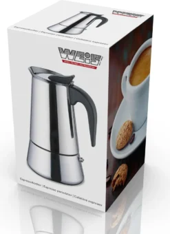 Weis 16979 Espressokocher 9 Tassen, Silber -Kaffeegetränkeladen 7c9f062332e21bada713691de0fb742a