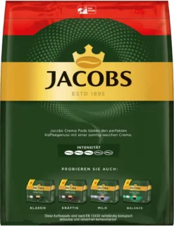 JACOBS Kaffeepads Crema Classic UTZ- 5 X 36 Getränke Pads Vorteilspack -Kaffeegetränkeladen 7d882e32fb753942dec2700e472eb96c