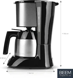 BEEM Filter Kaffeemaschine Thermo Permanentfilter 900W Filterkaffee Edelstahl -Kaffeegetränkeladen 7f9c278eaf1a83a00bf18df86a740171