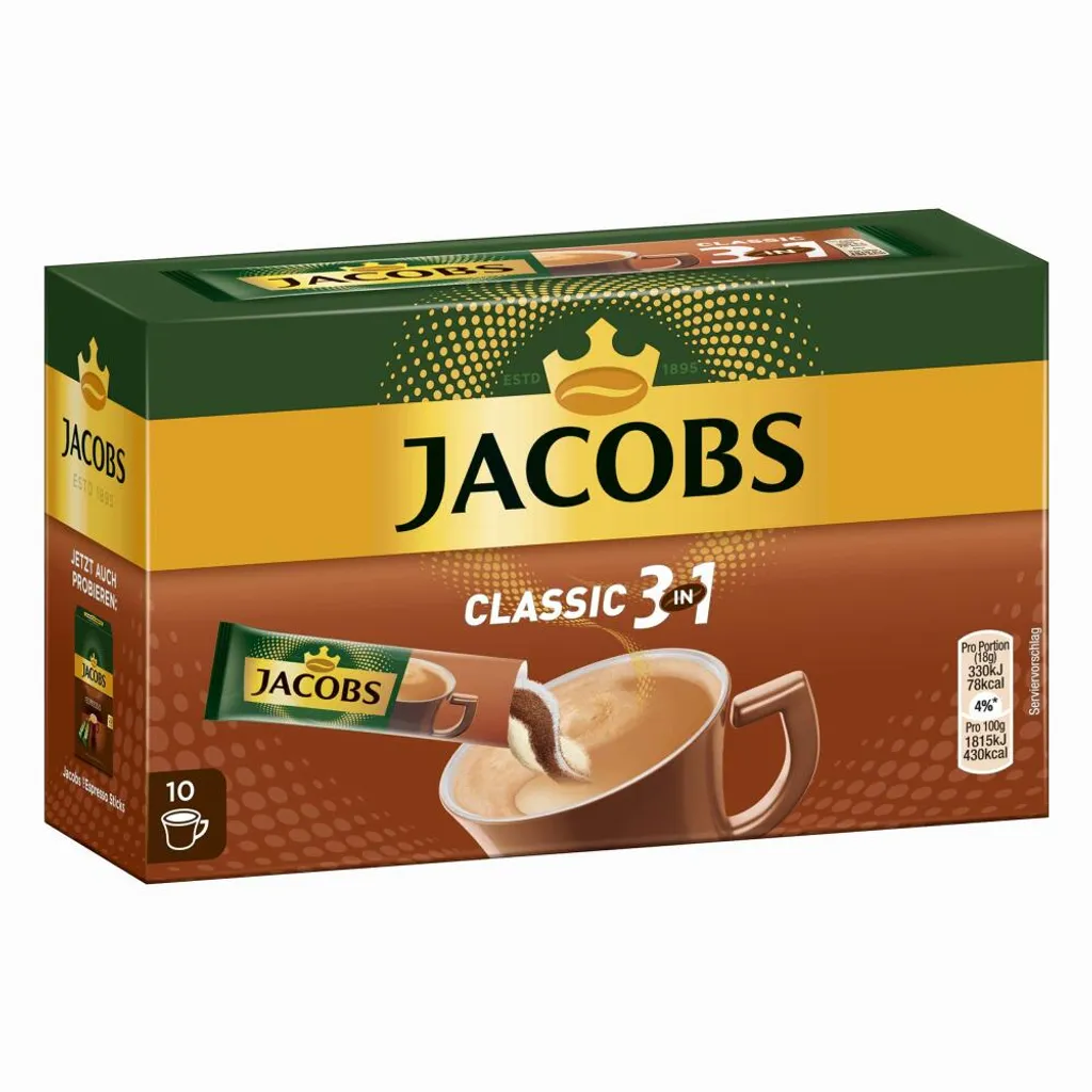 Jacobs Classic 3in1 Sticks | Löslicher Kaffee | 10 Portionen 12 Jacobs Classic 3in1 Sticks | Löslicher Kaffee | 10 Portionen – Bild 12