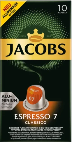 JACOBS Kapseln Espresso Classico 100 Nespresso Kompatible Kaffeekapseln -Kaffeegetränkeladen 8d19ee9a71cb58989de8b3fb1b539828
