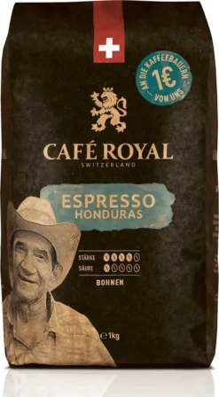 Café Royal Honduras Ganze Bohne Espresso 1kg -Kaffeegetränkeladen 95a0f9956e9e6f92cbb88b72d776071b