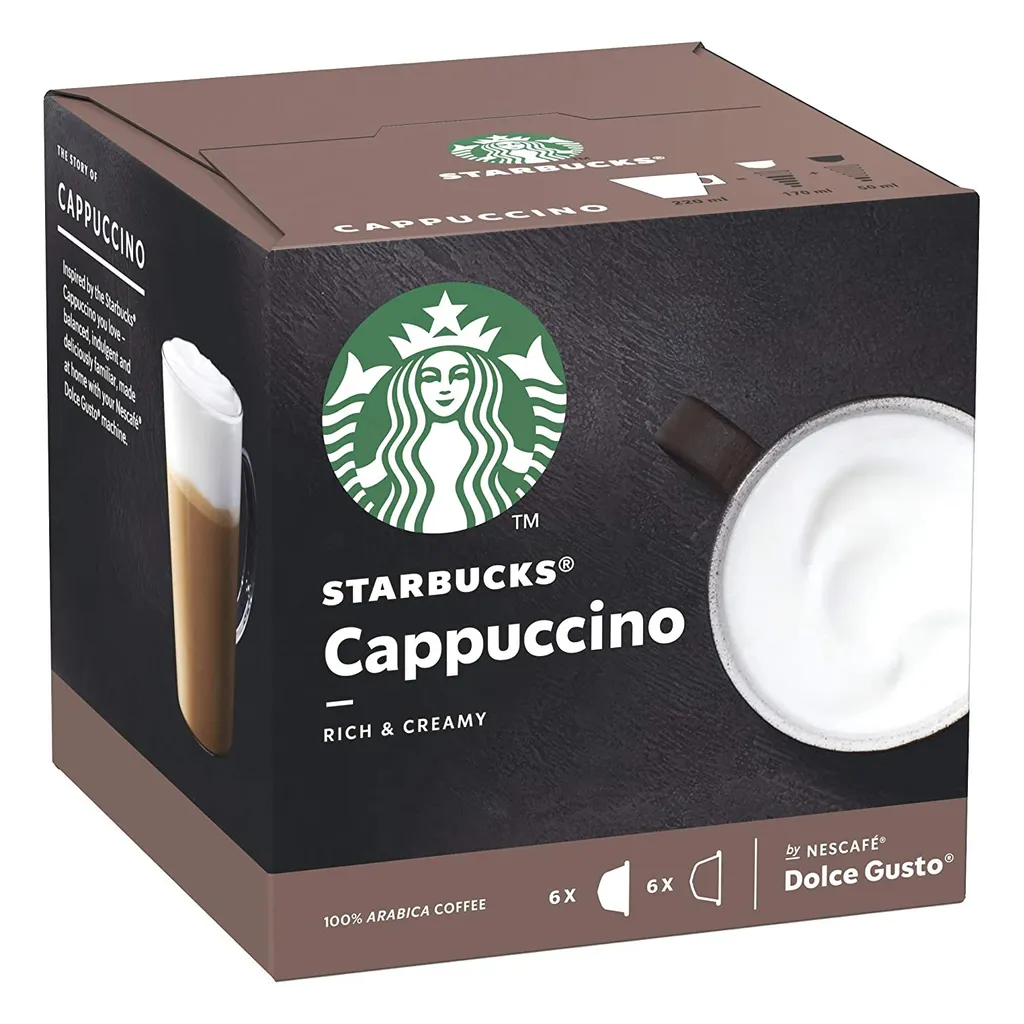 Nestlé® Starbucks By Nescafe Dolce Gusto 12 Kapseln Cappuccino Rich And Creamy Arabica Coffee 120g 4 Nestlé® Starbucks By Nescafe Dolce Gusto 12 Kapseln Cappuccino Rich And Creamy Arabica Coffee 120g – Bild 4