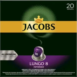 Jacobs Lungo 8 Intenso, Kaffeekapseln, Nespresso Kompatibel, Kaffee, 200 Kapseln, á 5.2 G -Kaffeegetränkeladen 9beeefd18f774b59217c9dfc3364fd93