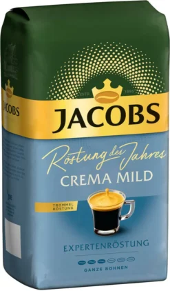 JACOBS Kaffeebohnen Expertenröstung Crema Mild Röstung Des Jahres 2 X 1 Kg + 1 Aluminium Dose Barista Design -Kaffeegetränkeladen a2ad79046dcf876d83cc5bf894048ff3 1