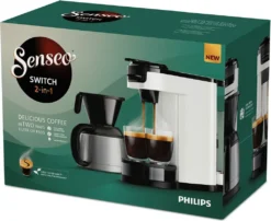 Kaffeemaschine 2 In 1 Senseo Switch Philips HD6592/05, 2 In 1 Mit Filter Und Pod, Isolierte Verse, Crema Plus -Kaffeegetränkeladen a53421e74039bc76525a24c12fb4d5dd