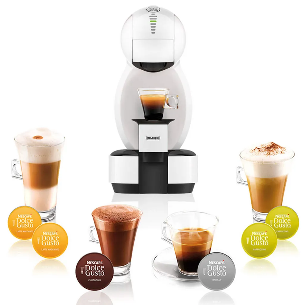 De'Longhi DeLonghi Kapselmaschine Dolce Gusto Colors, Weiß Mit Aufsätzen In Rot, Blau, Gelb 12 De'Longhi DeLonghi Kapselmaschine Dolce Gusto Colors, Weiß Mit Aufsätzen In Rot, Blau, Gelb – Bild 12