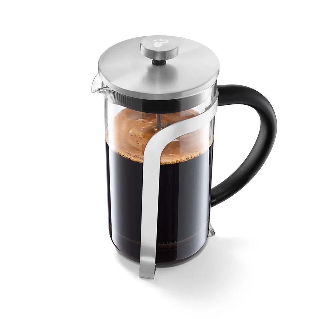 Tchibo Siebstempelkanne, French Press, Edelstahlsieb, Borosilikatglas, 800ml, Silber 1 Tchibo Siebstempelkanne, French Press, Edelstahlsieb, Borosilikatglas, 800ml, Silber