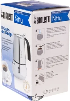 Bialetti Espressokocher Kitty 10 Tassen Inkl. 100g Perfetto Moka Classico -Kaffeegetränkeladen a8c91be8738c981c33f04c053fdb2357