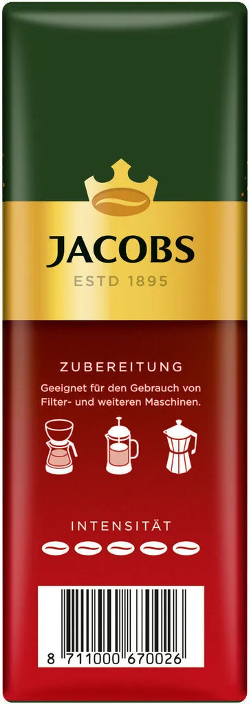 JACOBS Meisterröstung Filterkaffee 12 X 500 G Kaffee Gemahlen 4 JACOBS Meisterröstung Filterkaffee 12 X 500 G Kaffee Gemahlen – Bild 4