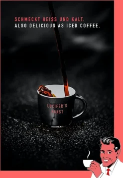 LUCIFER'S ROAST 4x1kg Espresso By KIQO Aus Italien - Starke Kaffeebohnen Für Kaffeevollautomaten Und Siebträger - Säurearm - 100% Robusta (ganze Bohnen, 4x1kg) -Kaffeegetränkeladen b115f2fb01b217c71a196e369658d405