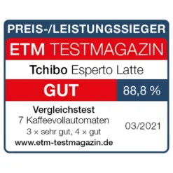 Tchibo Kaffeevollautomat Esperto Latte Inkl. 1kg Barista Caffè Crema Für Caffè Crema Und Espresso, Anthrazit -Kaffeegetränkeladen b1167fdb4a246d189e99d4c309605f86