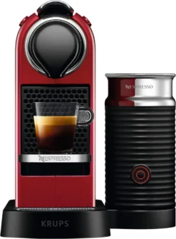 Krups XN7615.19 Nespresso Citiz & Milk Kaffeekapselmaschine (1260 Watt, Wassertankkapazität: 1l, Pumpendruck: 19 Bar) Rot -Kaffeegetränkeladen b3c45f7a655101fc5d49d11f5bf0aafb