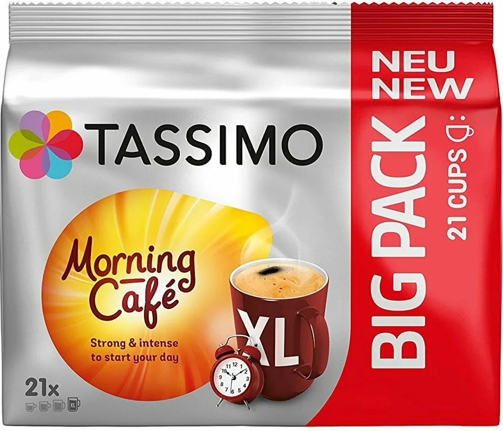TASSIMO Kapseln Day-Night-Paket 3 Morning Café XL + 3 Café Hag - 111 Getränke 2 TASSIMO Kapseln Day-Night-Paket 3 Morning Café XL + 3 Café Hag - 111 Getränke – Bild 2