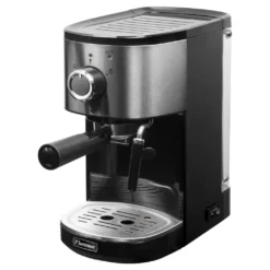 Bestron Espressomaschine Für 2 Tassen, Kolbenmaschine Mit Schwenkbarer Dampfdüse, Inkl. Integriertem Tassenwärmer, Herausnehmbarem Wassertank & 15 Bar Pumpendruck, 1.450 Watt, Farbe: Silber -Kaffeegetränkeladen b8ff23a30dd3ad9cde1e2497c370238d