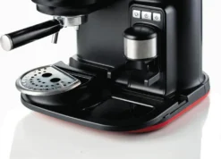 Ariete Siebträger-Espressomaschine Moderna Mit Kaffeemühle Und Aufschäumdüse, Rot/schwarz -Kaffeegetränkeladen ba3336a256ccd0580e0780e8a9045b92
