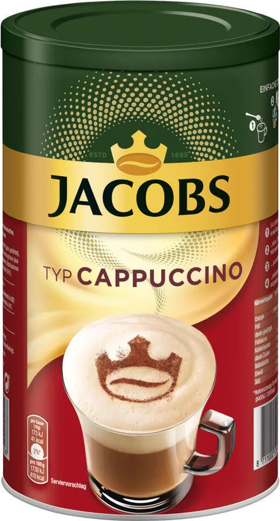 JACOBS Typ Cappuccino 6 X 400 G Dosen Feine Cremigkeit - Viel Schaum 6 JACOBS Typ Cappuccino 6 X 400 G Dosen Feine Cremigkeit - Viel Schaum – Bild 6