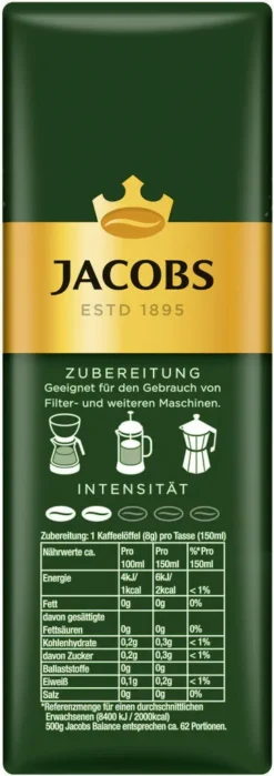 JACOBS Filterkaffee Krönung Balance 6 X 500g Pulver-Kaffee Gemahlen Röstkaffee -Kaffeegetränkeladen beaf445dc74f860a57477def028e588d 1