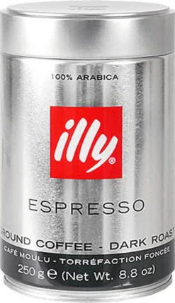 Illy Espresso Dunkle Röstung / Dark Roast | Gemahlen | 250g-Dose -Kaffeegetränkeladen c0fee27a637ca91881b764ebf7cda065