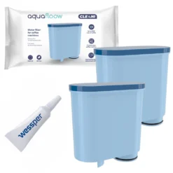 2x AquaFloow Cleani Wasserfilterpatrone Für Saeco/Philips Espressomaschinen (Saeco AquaClean CA6903/00 Und Philips AquaClean CA6903/10) + Wessper-Fett