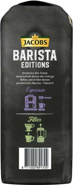 JACOBS Kaffeebohnen Barista Editions Crema 2x1 Kg Ganze Kaffee Bohnen Geröstet -Kaffeegetränkeladen c40e9596687c5302ce75acc9d87cd257