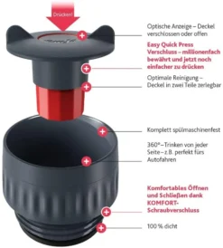 Krups Nescafé Dolce Gusto Kaffeekapselmaschine MiniMe KP123B 15bar 1500W + 1 X Emsa Travel Mug Koralle Hot & Cold Funktion -Kaffeegetränkeladen c5d76bc015b9c1286997847cbcfc88b1