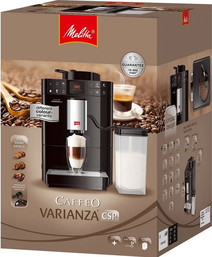 Melitta Caffeo Varianza CSP F570-101 Kaffeevollautomat Mit Milchbehälter, One Touch Funktion - Silber 5 Melitta Caffeo Varianza CSP F570-101 Kaffeevollautomat Mit Milchbehälter, One Touch Funktion - Silber – Bild 5
