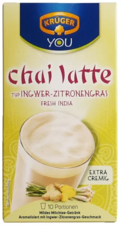 Krüger You Chai Latte Typ Ingwer-Zitronengras Fresh India Extra Cremig | 10 Portionen -Kaffeegetränkeladen c7549ec99388ae51b3d83af56d6ca49c