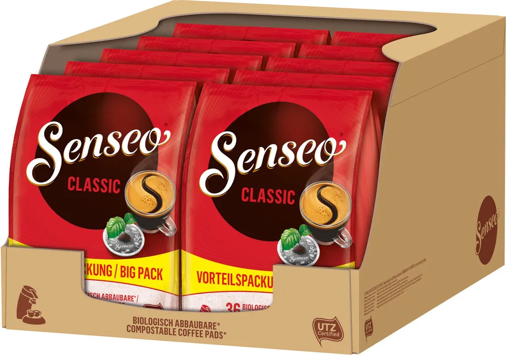 SENSEO Pads Classic UTZ 10 X 36 Getränke Pads Vorratspackung 1 SENSEO Pads Classic UTZ 10 X 36 Getränke Pads Vorratspackung