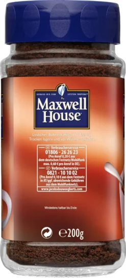 MAXWELL HOUSE Klassisch 6 X 200 G Gläser Löslicher Kaffee Instantkaffee 8 MAXWELL HOUSE Klassisch 6 X 200 G Gläser Löslicher Kaffee Instantkaffee -Kaffeegetränkeladen d29d3310a800d72ccad023f2119a5f86