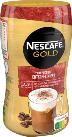 Nescafé® Nescafé Gold Typ Cappuccino Entkoffeiniert | 250g Dose -Kaffeegetränkeladen d2ccc744a2cf6cdc664ce66acbe9df44