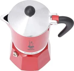 Bialetti Rainbow, Italienische Espresso-Kaffeemaschine, Aluminium, 3 Tassen, Rot -Kaffeegetränkeladen d3d07f6177f6fe93083c7a1c944e555b