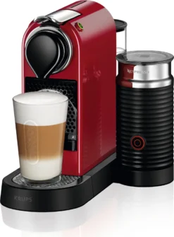 Krups XN7615.19 Nespresso Citiz & Milk Kaffeekapselmaschine (1260 Watt, Wassertankkapazität: 1l, Pumpendruck: 19 Bar) Rot -Kaffeegetränkeladen d5b3af3716b3b046eb5dc1a6f315f6f0