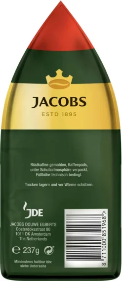 JACOBS Kaffeepads Crema Classic UTZ- 5 X 36 Getränke Pads Vorteilspack -Kaffeegetränkeladen d6269a9a7a3c0b7f5c01bc4b0a0698cf
