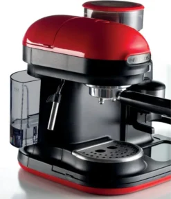 Ariete Siebträger-Espressomaschine Moderna Mit Kaffeemühle Und Aufschäumdüse, Rot/schwarz -Kaffeegetränkeladen d7955c7c3a9f5d2f4a65dcbc1ce4fcee