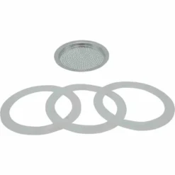 Krüger 504-S Espresso Ersatzfilter-Set Für Espressokocher Für 3 Tassen, Silber/weiß, 4-teilig (1 Set) -Kaffeegetränkeladen dc2a945bd4b2d88c6b2ee2318fbd5bb6