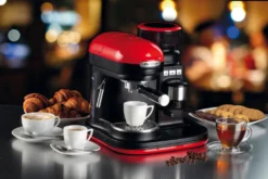 Ariete Siebträger-Espressomaschine Moderna Mit Kaffeemühle Und Aufschäumdüse, Rot/schwarz -Kaffeegetränkeladen ddc2f51390d5db1c65a9b4216cbe3574