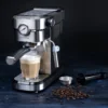 GASTRONOMA 18110001 Espressomaschine Baristo. Siebträgermaschine Mit 15 Bar Druck Und Milchaufschäumer