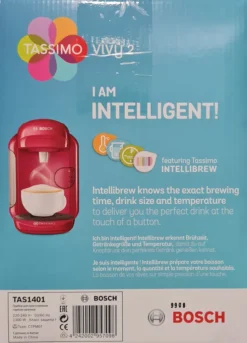 Bosch Tassimo Vivy2 Kapselmaschine TAS1401, Kompaktes Design, Vollautomatisch, Geeignet Für Alle Tassen - Pink -Kaffeegetränkeladen e60cd99fdc41b5d9d85b796ecafc156c