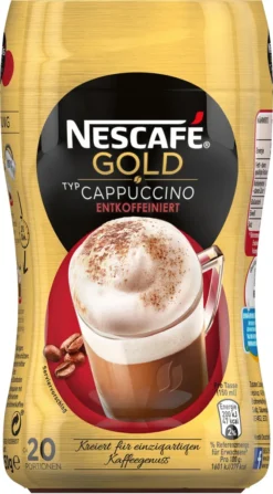 Nescafé® Nescafé Gold Typ Cappuccino Entkoffeiniert | 250g Dose -Kaffeegetränkeladen e96f7e57633c62ec371eb1412736c262