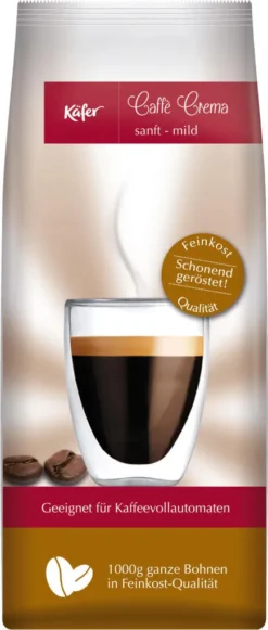 Käfer Caffè Crema Lungo | Ganze Bohne | 1000 G -Kaffeegetränkeladen ed0de750317dd16beeaccbc60e07b4e2