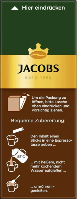 JACOBS Espresso Löslicher Kaffee 12er Pack - 12 X 25 Sticks 9 JACOBS Espresso Löslicher Kaffee 12er Pack - 12 X 25 Sticks -Kaffeegetränkeladen f27c6f28ec73822b3615311343e31ac4
