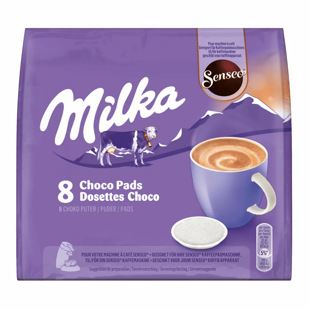 Senseo Milka Choco Pads, Schokoladengetränk, Kakaogetränk, Kaffeepads, 8 Pads Für 8 Portionen, 112 G 3 Senseo Milka Choco Pads, Schokoladengetränk, Kakaogetränk, Kaffeepads, 8 Pads Für 8 Portionen, 112 G – Bild 3