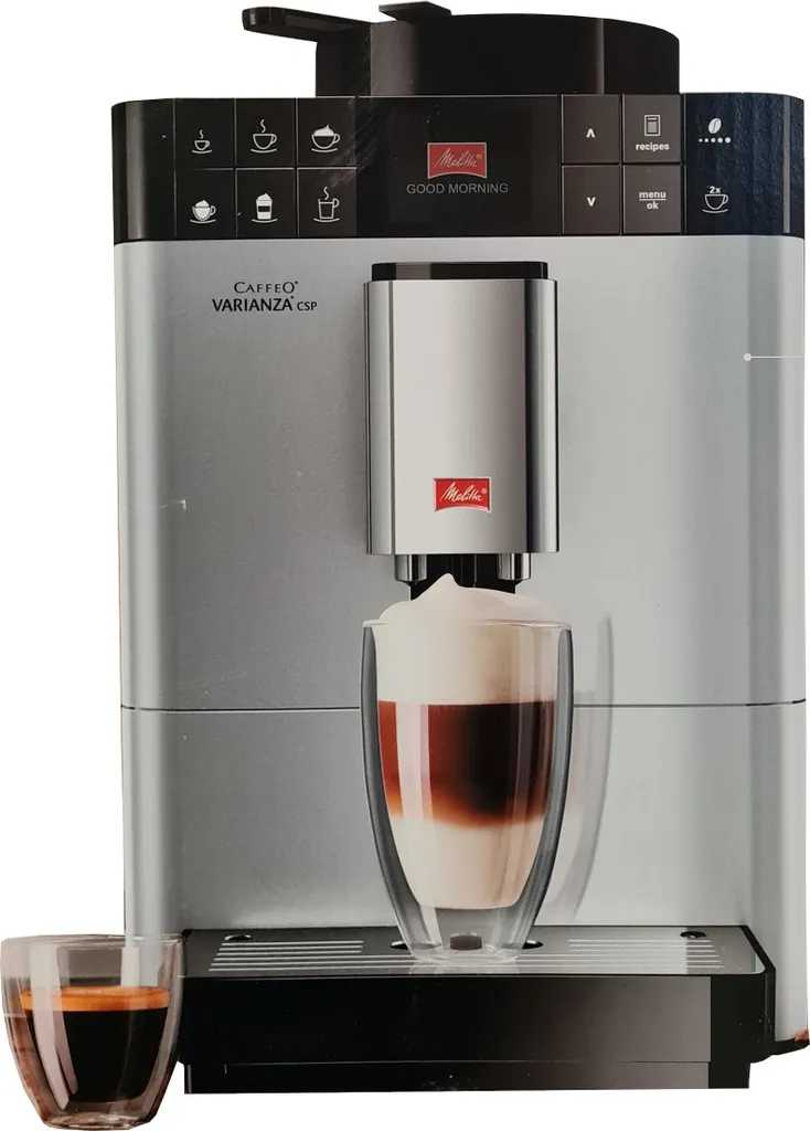 Melitta Caffeo Varianza CSP F570-101 Kaffeevollautomat Mit Milchbehälter, One Touch Funktion - Silber 1 Melitta Caffeo Varianza CSP F570-101 Kaffeevollautomat Mit Milchbehälter, One Touch Funktion - Silber
