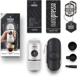 WACACO Nanopresso Tragbare Espressomaschine, Mit Nanopresso-Etui, Upgrade-Version Von Minipresso, Reisekaffeemaschine, Kaffee-To-Go, Manuell Betrieben, Weiß, Nachhaltig 9 WACACO Nanopresso Tragbare Espressomaschine, Mit Nanopresso-Etui, Upgrade-Version Von Minipresso, Reisekaffeemaschine, Kaffee-To-Go, Manuell Betrieben, Weiß, Nachhaltig -Kaffeegetränkeladen f71d7ea87404288253699e43b207f313