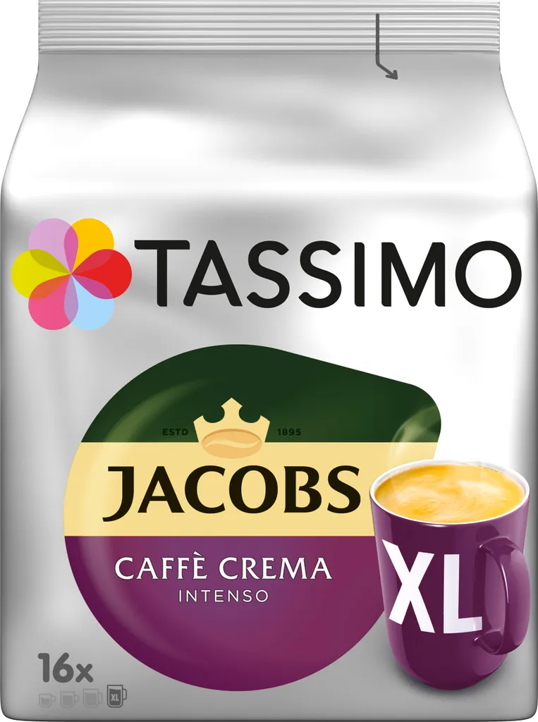 Tassimo Jacobs Caffè Crema Intenso XL | 16 T Discs, Kaffeekapseln 1 Tassimo Jacobs Caffè Crema Intenso XL | 16 T Discs, Kaffeekapseln